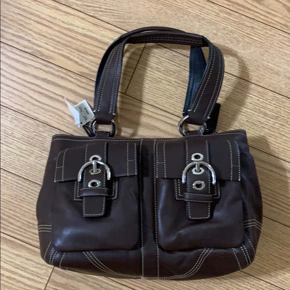 New Coach Leather Brown Purse